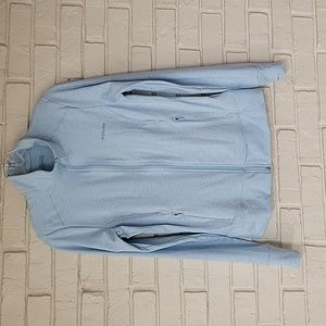 Womens Columbia Medium Heather Blue Athletic Stretch Zip Mock Neck Jacket